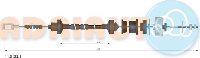 Трос сцепления Adriauto для Citroen Jumper I 1994-2006. Артикул 11.0123.1