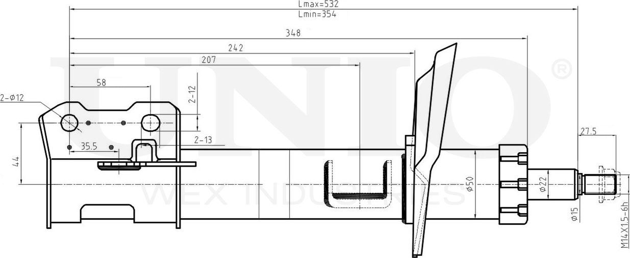 Амортизатор подвески (Unio). Артикул SAB-10053