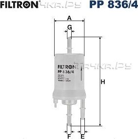 Топливный фильтр Filtron для SEAT Leon II 2005-2013. Артикул PP 836/4