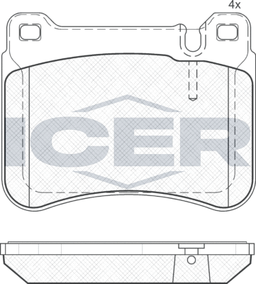 Тормозные колодки Icer. Артикул 181769
