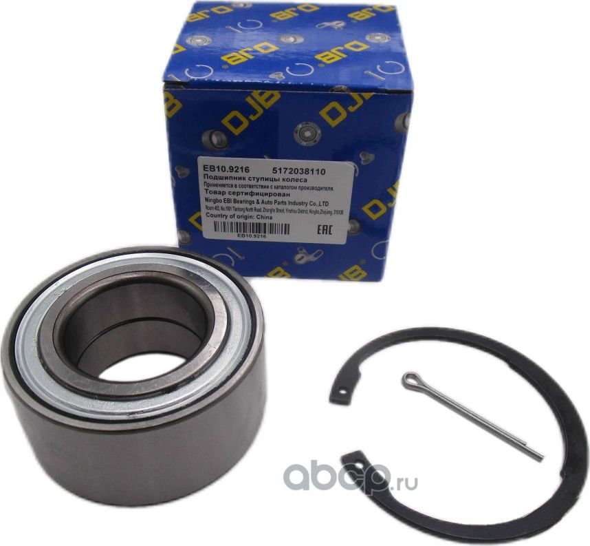Подшипник ступицы колеса (комплект) передней правой/левой KIA SPORTAGE II (JE) 0 (DJB). Артикул EB109216
