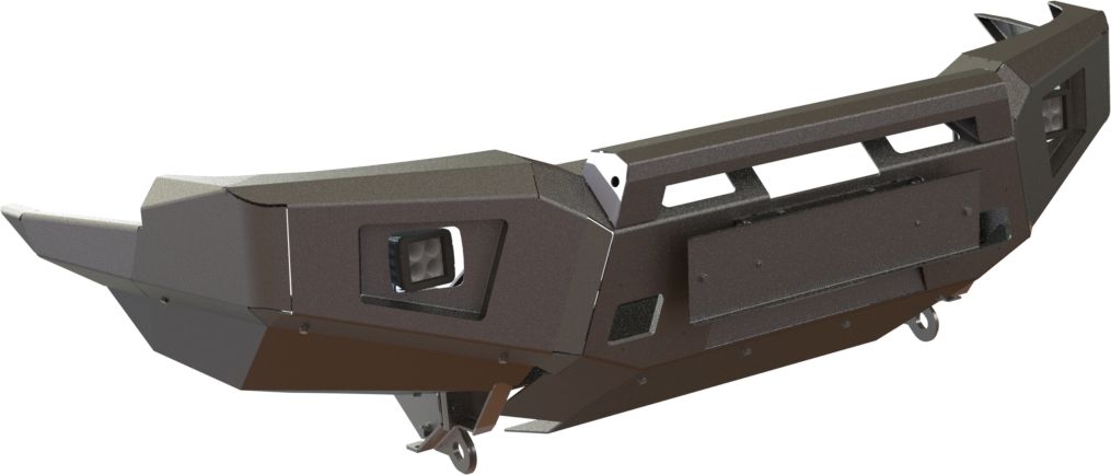 Бампер силовой STC передний тип Revo для Lexus GX 470 2002-2009 с защитной дугой и ПТФ. Артикул STC-LGX470-BFR-C1-L1