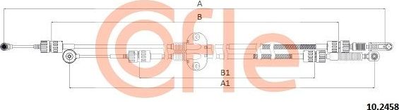 Трос переключения передач КПП Cofle для Ford C-MAX I 2004-2007. Артикул 92.10.2458