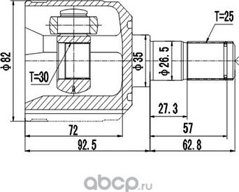 Комплект ШРУСа (Dynamatrix-Korea). Артикул DCV639005