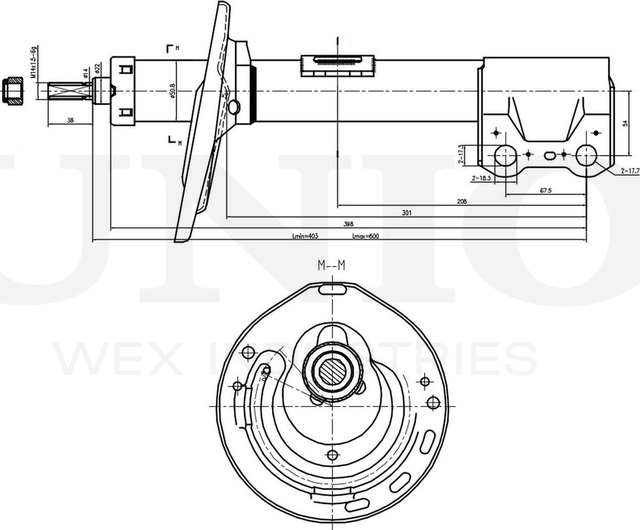 Амортизатор подвески (Unio). Артикул SAB-10212