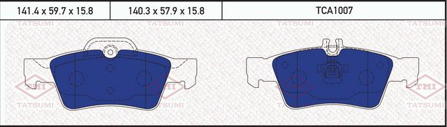 Колодки тормозные задние MERCEDES W211 2002 (Tatsumi). Артикул TCA1007
