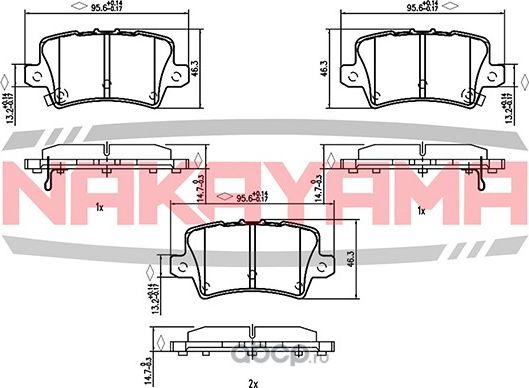 Колодки тормозные (Nakayama). Артикул HP8507NY