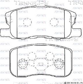 Тормозные колодки Advics. Артикул SN911