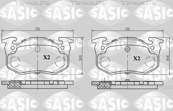 Тормозные колодки Sasic задние для Renault 11 1986-1988. Артикул 6210011