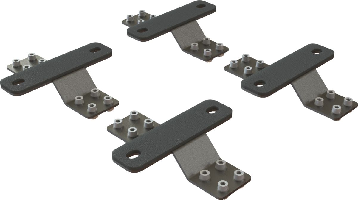 Комплект кронштейнов крепления палатки на багажник STC. Артикул STC-TR-CT