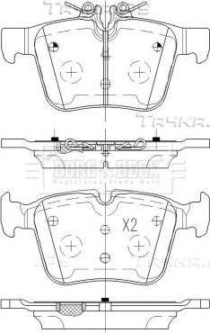 Тормозные колодки Borg & Beck. Артикул BBP2510