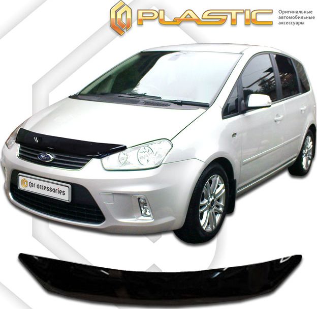 Дефлектор СА Пластик для капота (Classic черный) Ford C-MAX  2007-2010. Артикул 2010010102388