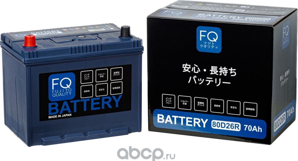 Аккумуляторная батарея BLUE ENERGY 80D26R 70Ah 600A 258x172x200 полярность R-Пря (FQ). Артикул 80D26R