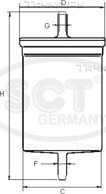 Топливный фильтр SCT-Germany для BMW X5 II (E70) 2006-2013. Артикул ST 6103