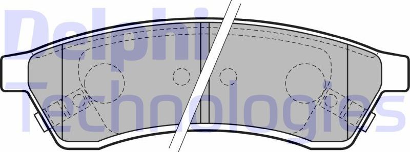Тормозные колодки Delphi (Low-Metallic). Артикул LP2197