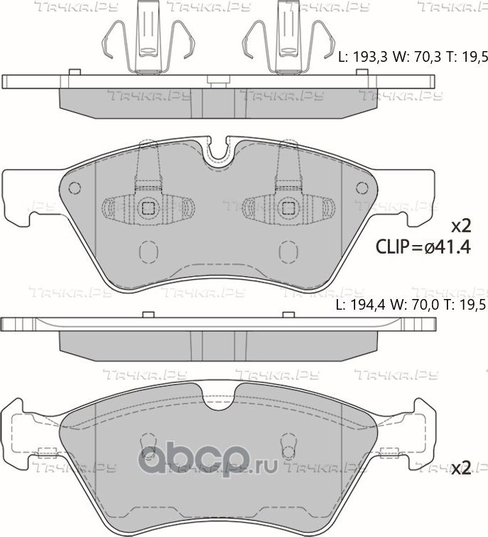 Колодки тормозные дисковые Avantech (противоскрипная пластина в компл.). Артикул AV111