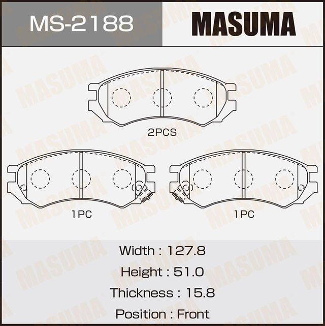 Тормозные колодки Masuma. Артикул MS-2188