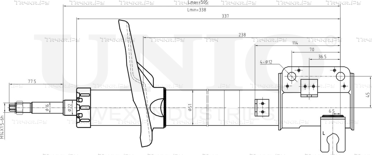 Амортизатор подвески (Unio). Артикул SAB-10224