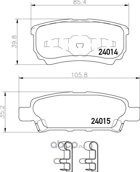 Колодки тормозные MITSUBISHI Lancer (03-),Outlander (03-) DODGE Caliber (06-) за (Textar). Артикул 2401406