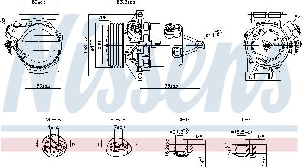 Компрессор кондиционера Nissens ** FIRST FIT ** для Renault Logan II 2016-2026. Артикул 890980