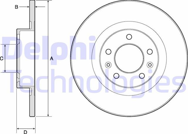Тормозной диск Delphi. Артикул BG4748C