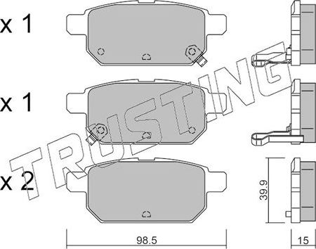 Тормозные колодки Trusting. Артикул 933.0