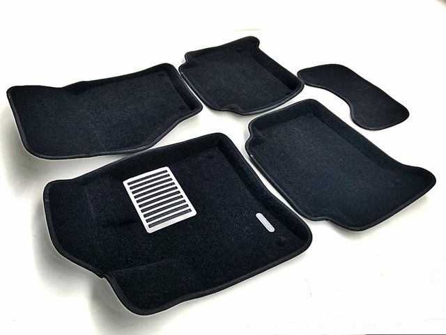 Коврики текстильные Euromat 3D Lux для салона Audi Q7 I 2005-2014 ЧЕРНЫЕ. Артикул EM3D-001105