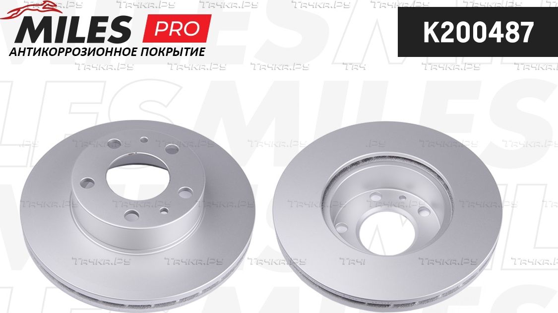 Тормозной диск Miles передний для Citroen Jumper I 1994-2006. Артикул K200487
