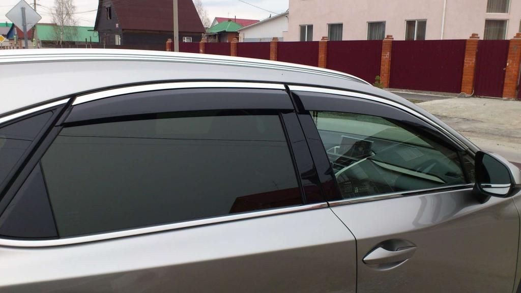 Дефлекторы Alvi-Style для окон (с нерж. молдингом) Kia Rio III седан 2011-2017. Артикул ALV340M
