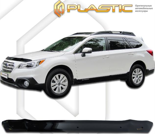 Дефлектор СА Пластик для капота (Classic черный) Subaru Outback V 2014-2021. Артикул 2010010111519