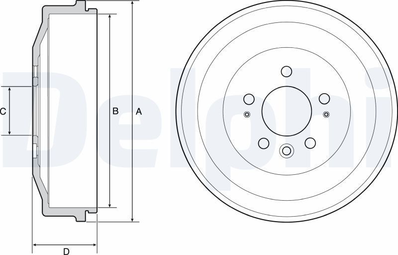 Тормозной барабан Delphi. Артикул BF558