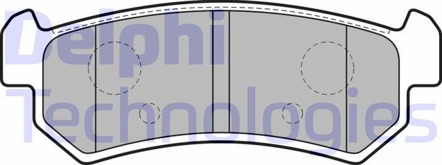 Тормозные колодки Delphi (Low-Metallic) задние для Daewoo Lacetti 2004-2010. Артикул LP1910