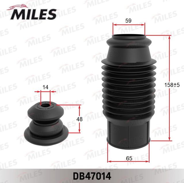 Комплект отбойников и пыльников амортизаторов (стоек) Miles задние для Ford Mondeo IV 2007-2015. Артикул DB47014