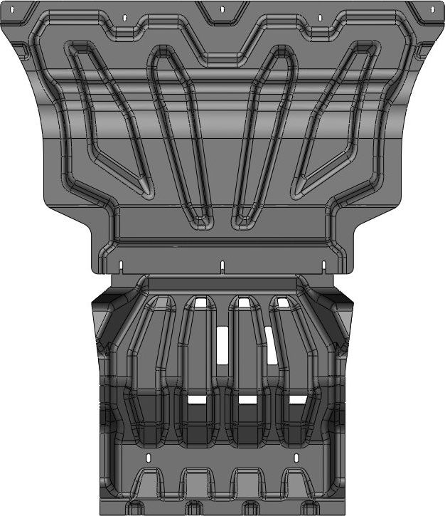 Защита композитная АВС-Дизайн для днища Voyah Free (электро) 2021-2026. Артикул 49.01k