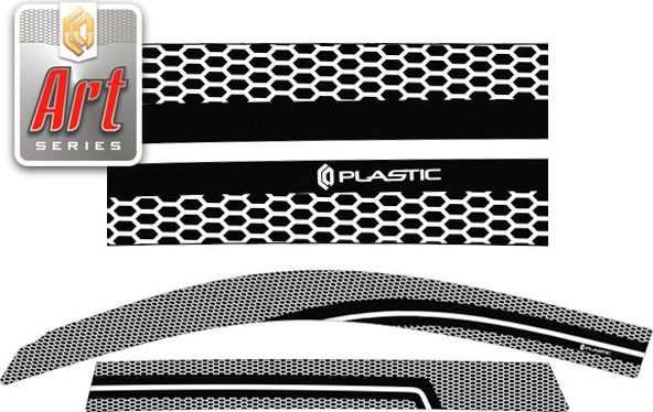 Дефлекторы СА Пластик для окон (Серия Art серебро) Toyota Rav4 2006-2008. Артикул 2010032701279