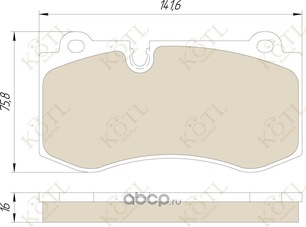 Колодки тормозные дисковые передние к-т MERCEDES W221/W211/C219/C216/R230 (Kotl) Kotl. Артикул 1733kt