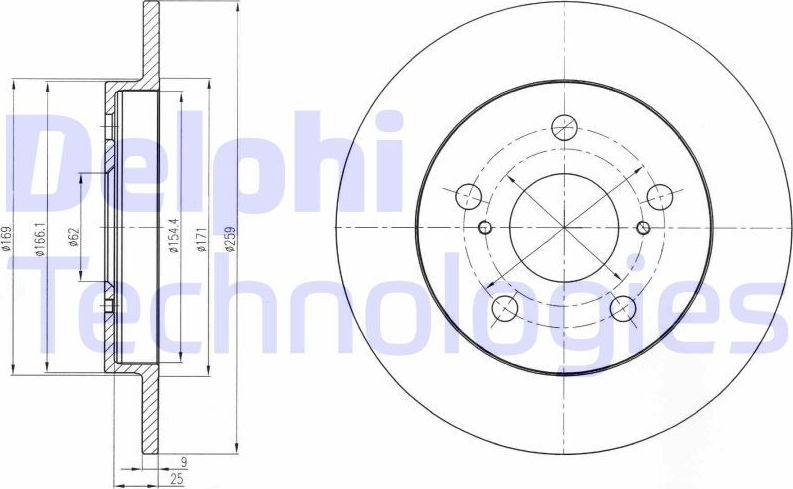 Тормозной диск Delphi. Артикул BG4233