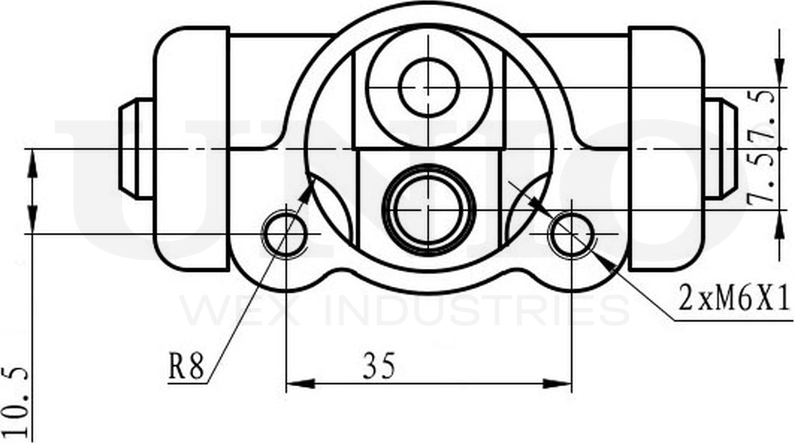 Цилиндр тормозной рабочий (Unio). Артикул BRC-20533