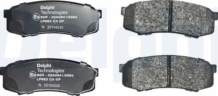 Тормозные колодки Delphi (Low-Metallic). Артикул LP963