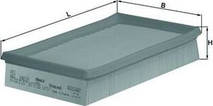 Воздушный фильтр Mahle для Opel Agila A 2000-2007. Артикул LX 737