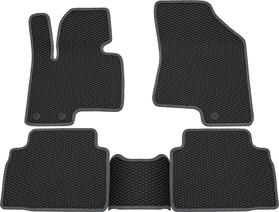 Коврики Rezkon EVA для салона Hyundai ix35 I 2010-2015 Серый кант. Артикул 9020040102