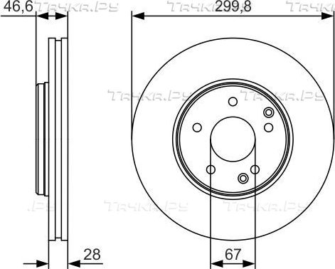 Тормозной диск Bosch. Артикул 0 986 479 R79