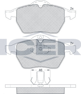 Тормозные колодки Icer. Артикул 181128