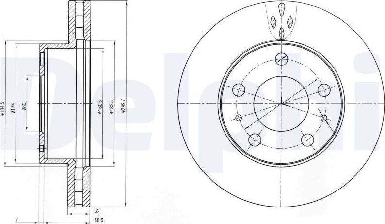 Тормозной диск Delphi. Артикул BG4060