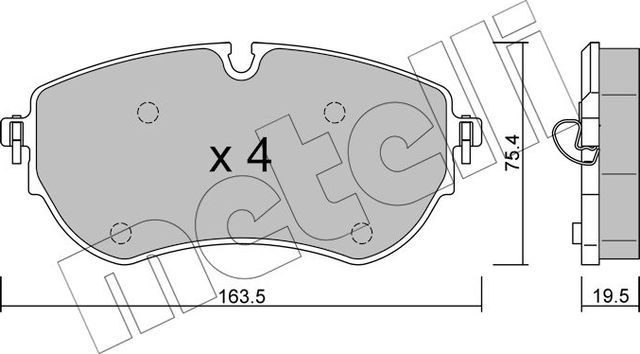 Тормозные колодки Metelli. Артикул 22-1172-0