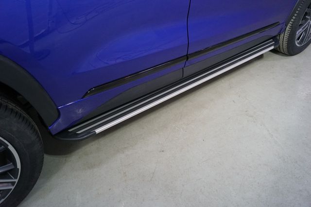 Пороги алюминиевые ТСС Slim Line Silver 1820 мм для Exeed LX 1.5L Turbo 2WD 2022-2026. Артикул EXEEDLX22-22S