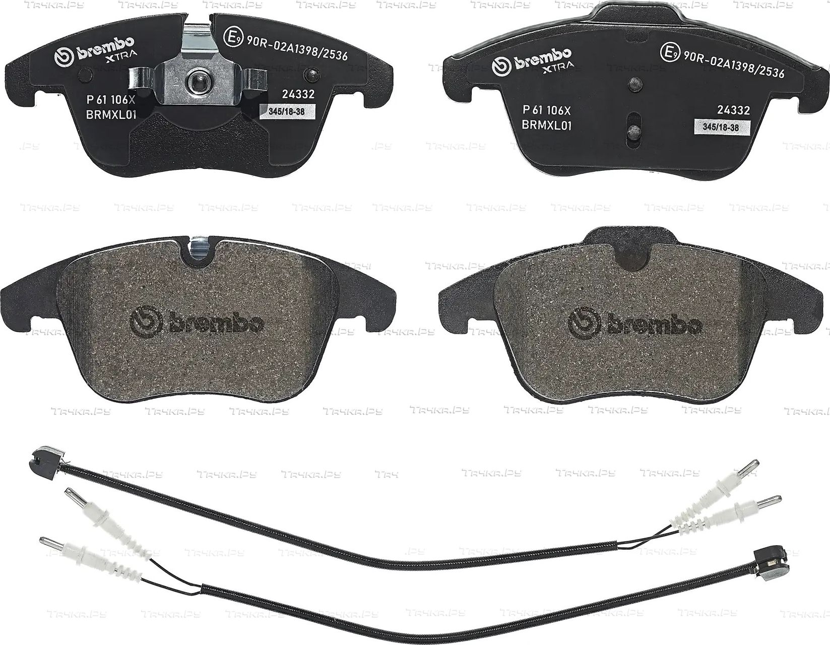 Тормозные колодки Brembo XTRA передние для Citroen C5 II 2008-2017. Артикул P 61 106X