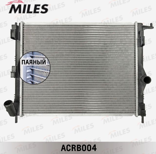 Радиатор охлаждения двигателя Miles для Renault Logan I 2008-2015. Артикул ACRB004