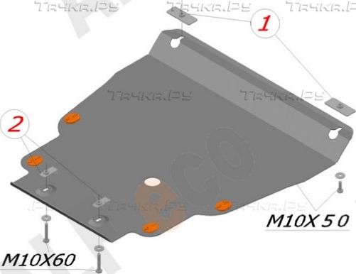 Защита Alfeco для картера (на пыльник) Lexus GS 350 2007-2012. Артикул ALF.12.07