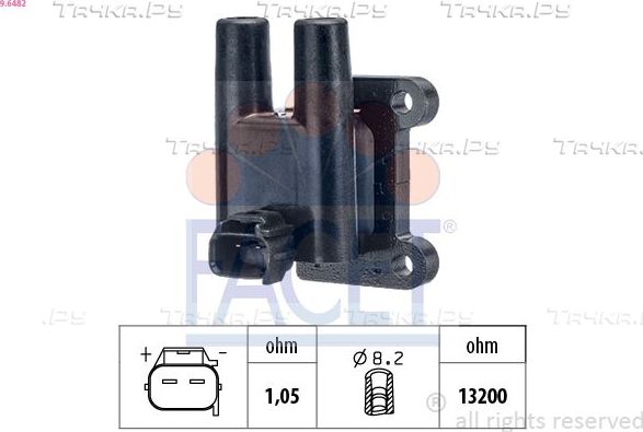 Катушка зажигания Facet Made in Italy - OE Equivalent для Hyundai Accent III 2005-2010. Артикул 9.6482